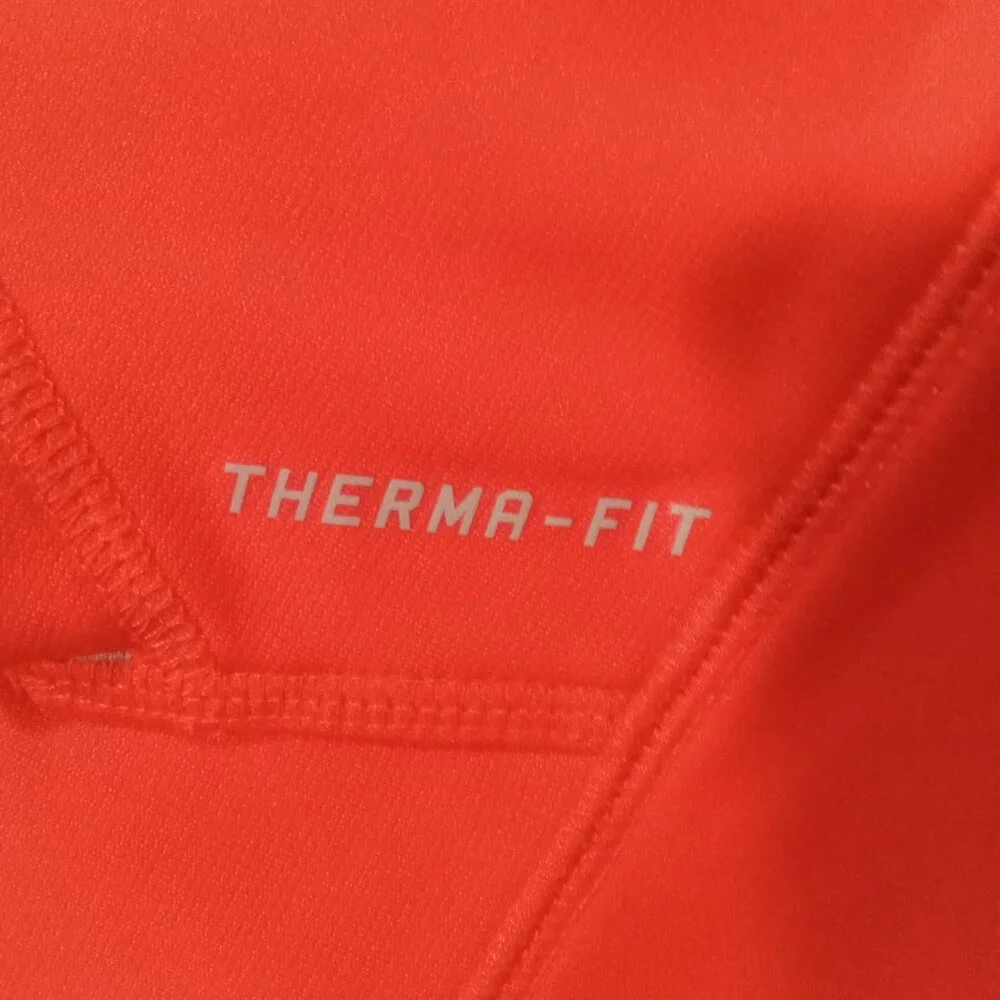 Nike Hoodie Men Size L Therma Fit Pullover Kangaroo Pocket Orange 465784-891